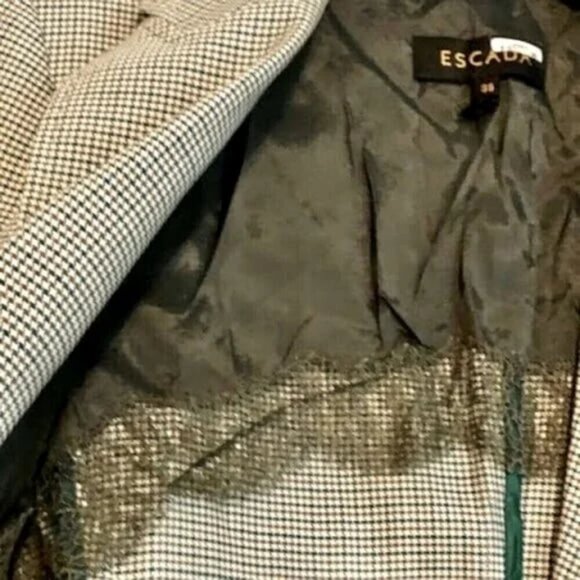 New ESCADA Belkisa Houndstooth Blazer Virgin Wool 6 MSRP $1850 - Picture 5 of 11